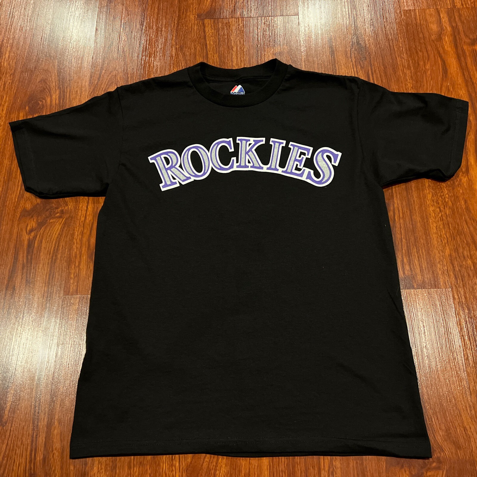 Majestic Youth Colorado Rockies Black Jersey Shirt Large L Baseball MLB Boys