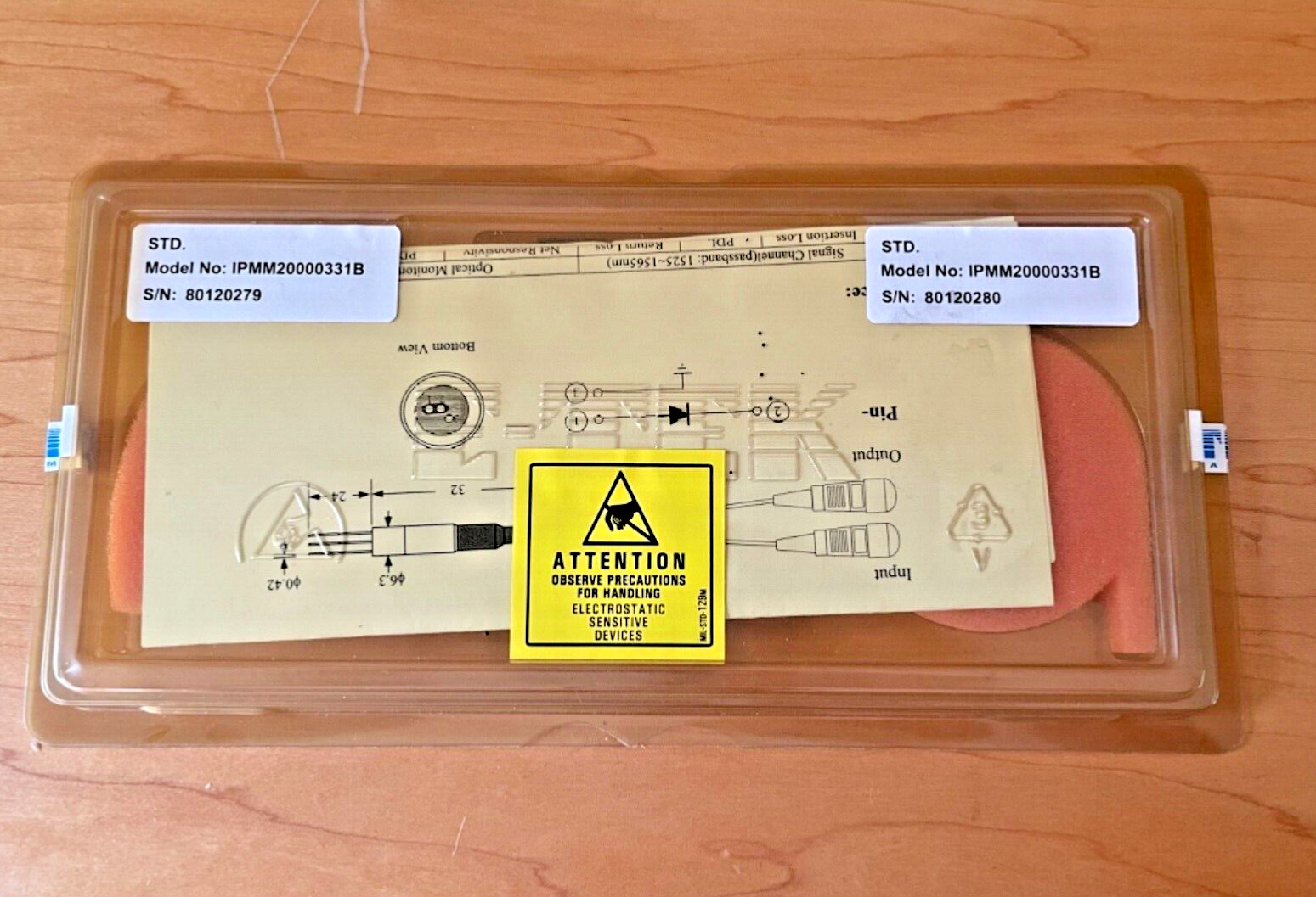 E-TEK IPMM20000331B Fiber Optical Monitor w/ Passband Fiber Output LC JDSU