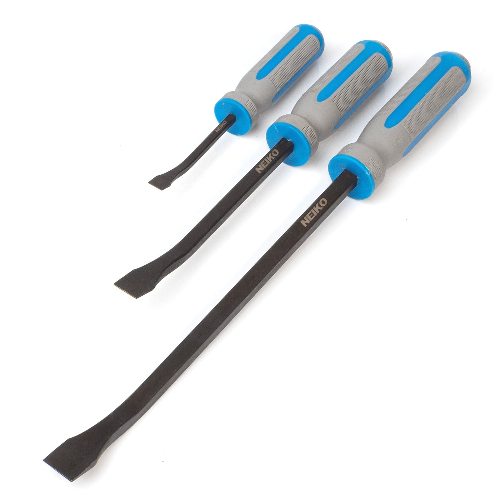 00251a Pry Bar 3 Piece Angled Tip Pry Bar Set 8" 12" & 17.5" Crow Bar With Go Th