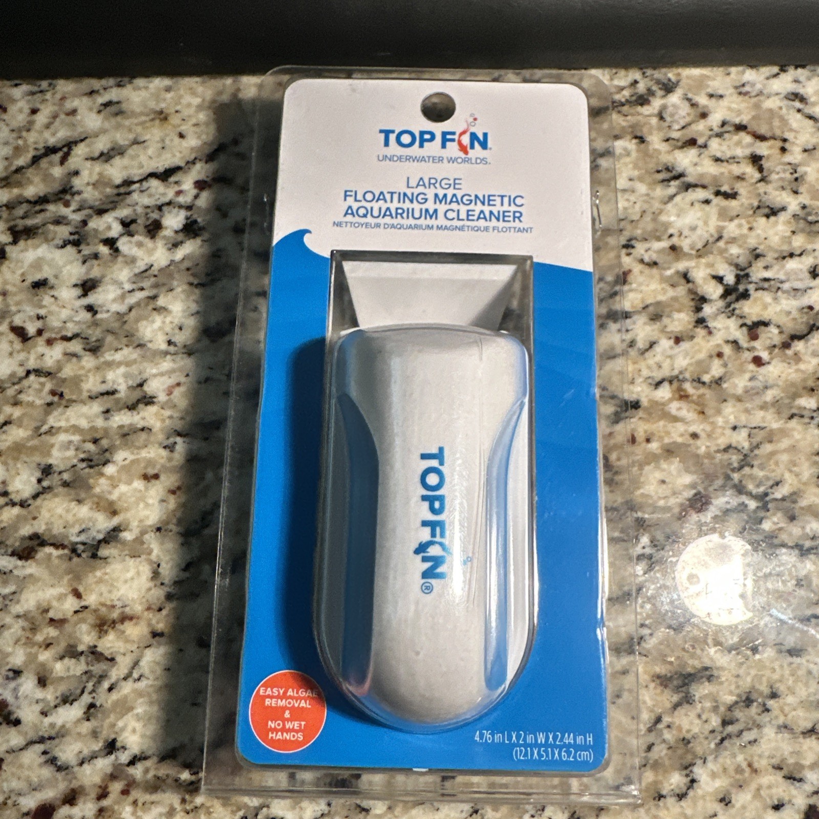 TOPFIN LARGE FLOATING MAGNETIC AQUARIUM CLEANER - NEW