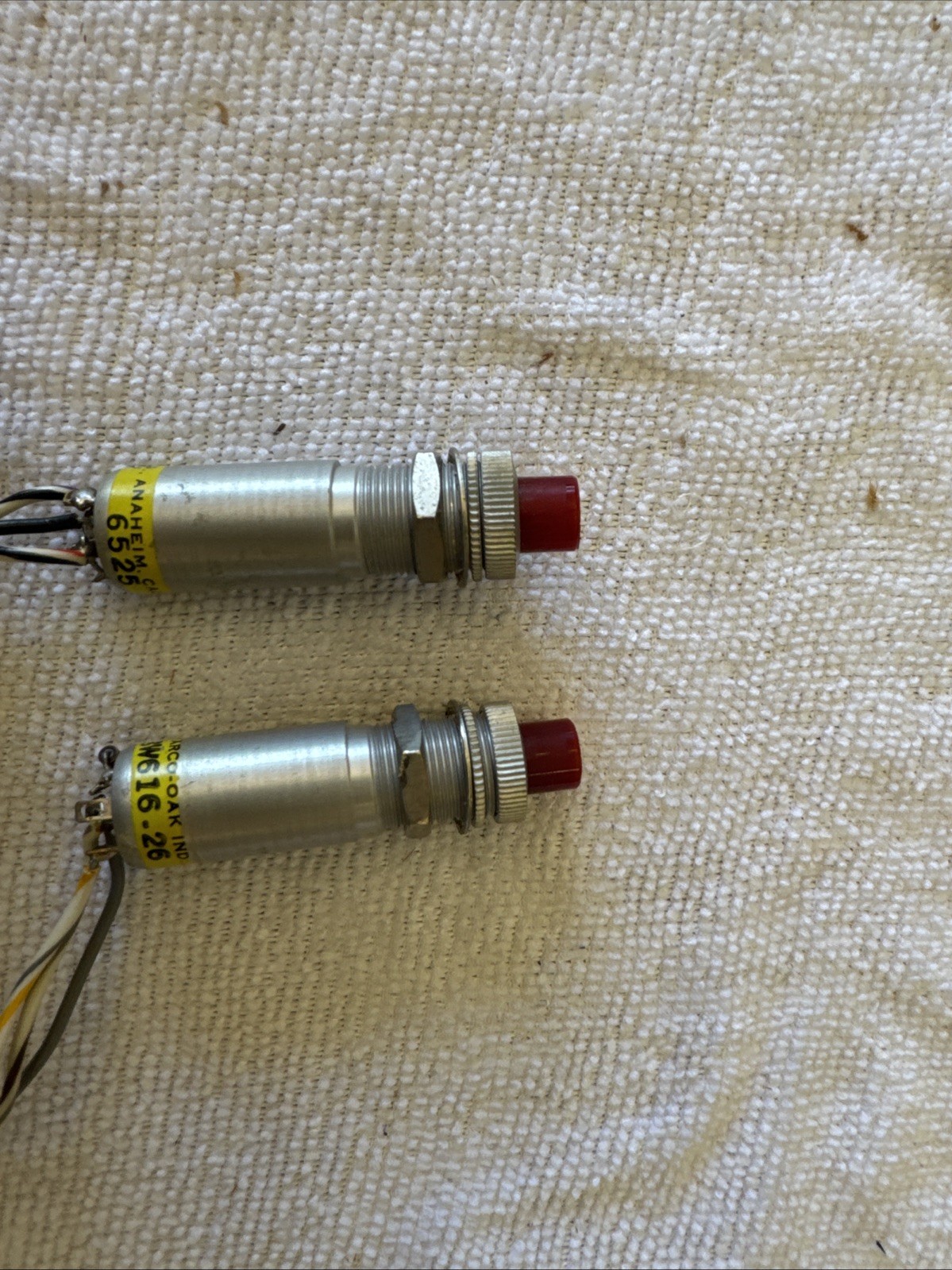 Pair SW-616 Marco-Oak Anaheim CA Pushbutton Switch- HP Voltmeter Switch 740/741