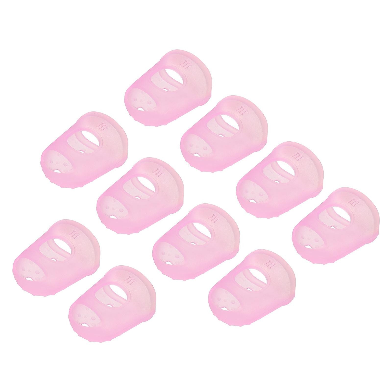 20Pcs Fingertip Protector Silicone Fingertip Covers(Pink, 29mm/1.15-inch)