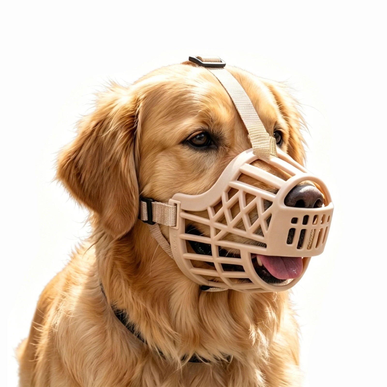 Soft Basket Rubber Dog Muzzle,Dog can Pant and Drink,Humane Cage Mouth Cover，...