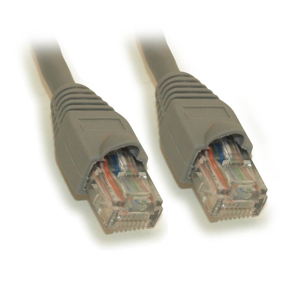 10ft Cat6 Ethernet RJ45 Patch Cable Stranded Snagless Booted GRAY
