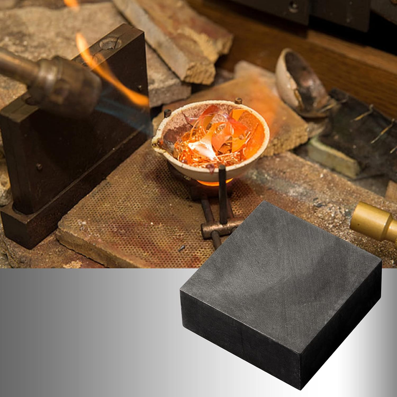 2 Packs Graphite Ingot Block 99.9% High Purity EDM Graphite Plate Blank Milling