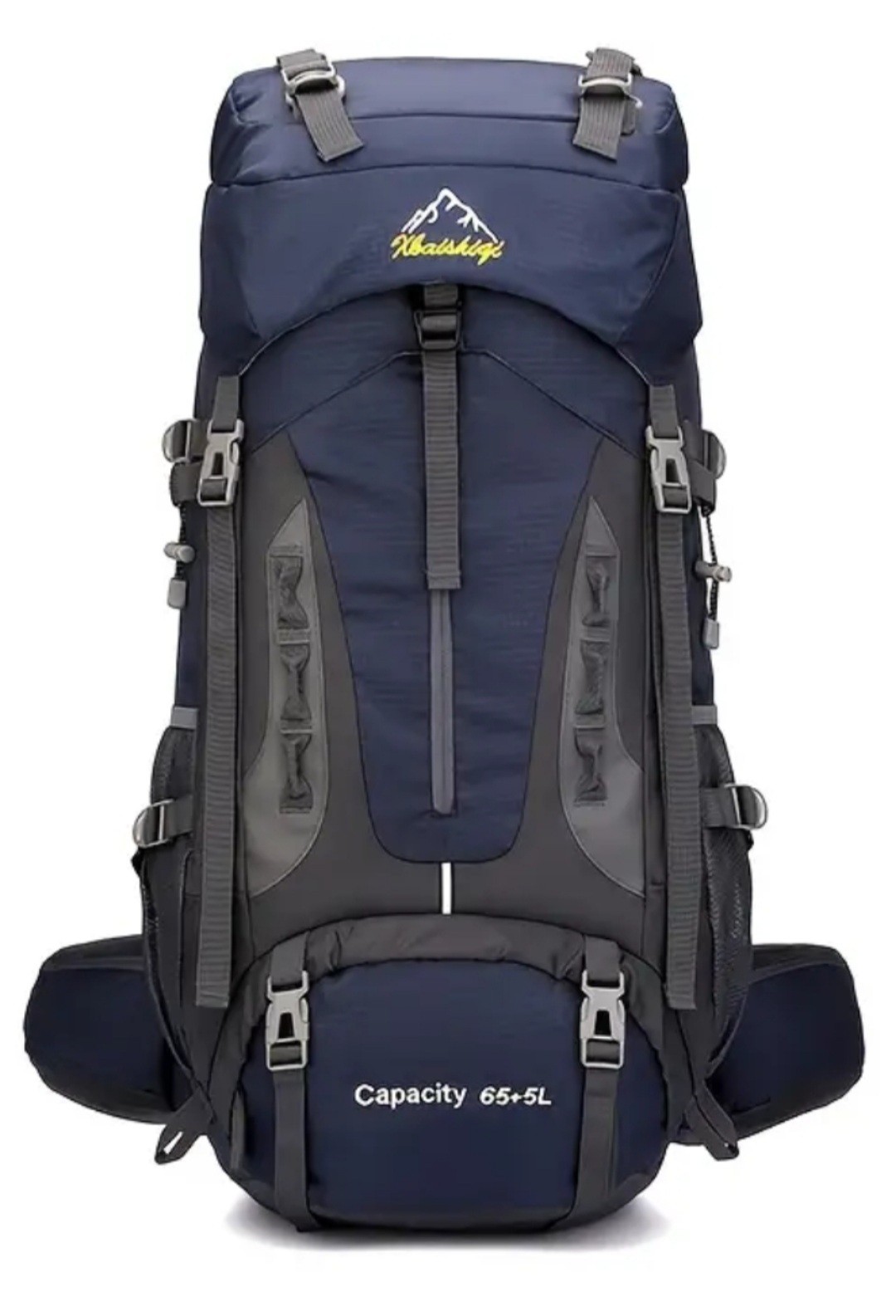 70L Hiking Backpack W/Lumbar Support Lightweight Waterproof Travel Camping Blue