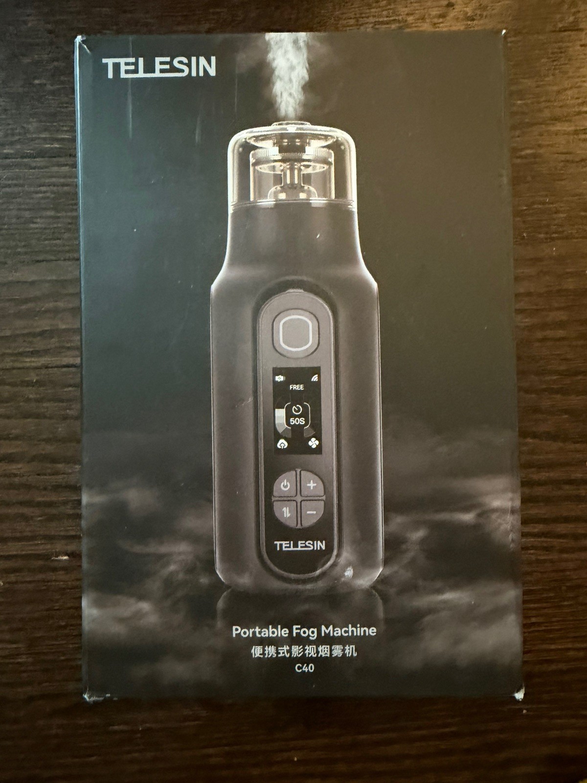 TELESIN C40 40W Portable Fog Machine 15mL Manual Control w/ Carry Case See Disc