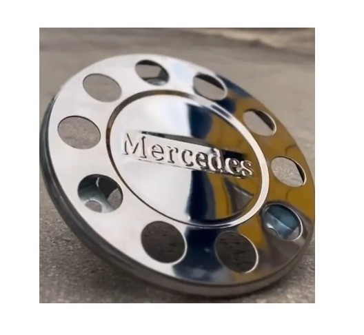 1 x Mercedes TRUCK BUS UNIVERSAL STAINLESS STEEL 22.5" WHEEL COVERS 1 Piece