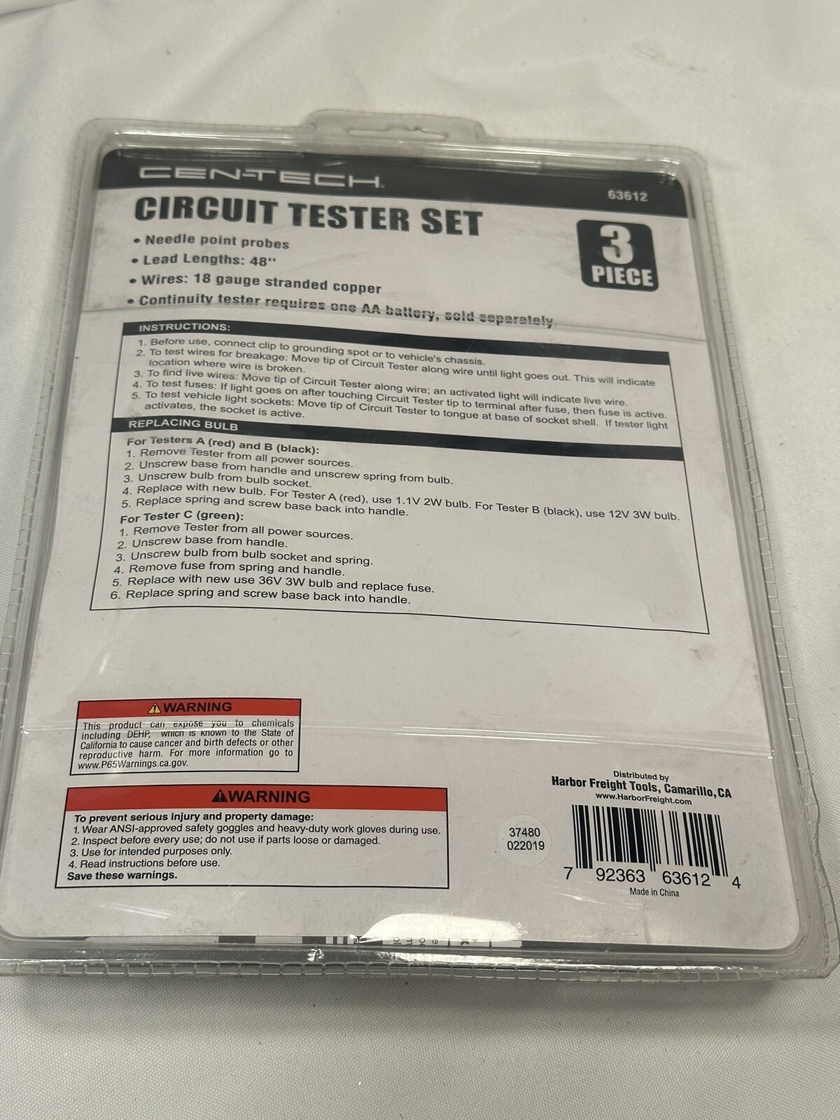 centech circuit tester set 3 pack