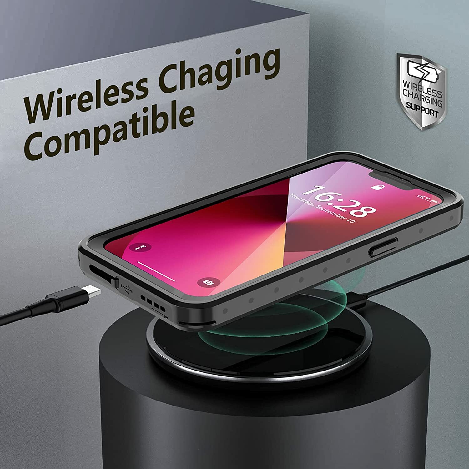 Heavy Duty Shockproof for iPhone 13/ 13 pro max Waterproof Case Screen Protector