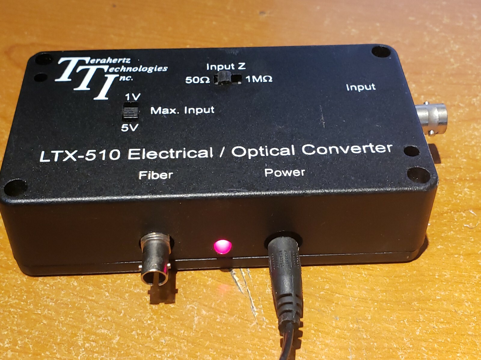 Terahertz Technologies TTI LTX-510 Electro Optic Converter  EO w/ AC Adapter