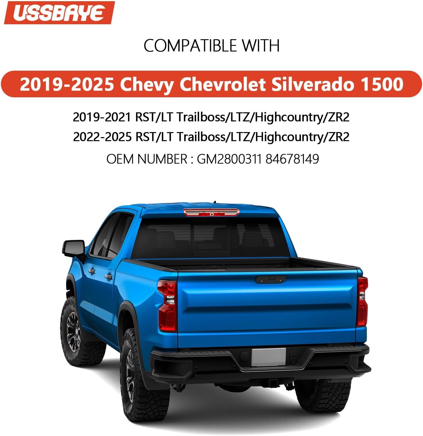 LED Tail Light Compatible with 2019-2025 Left Driver Side 19-25 Silverado LED