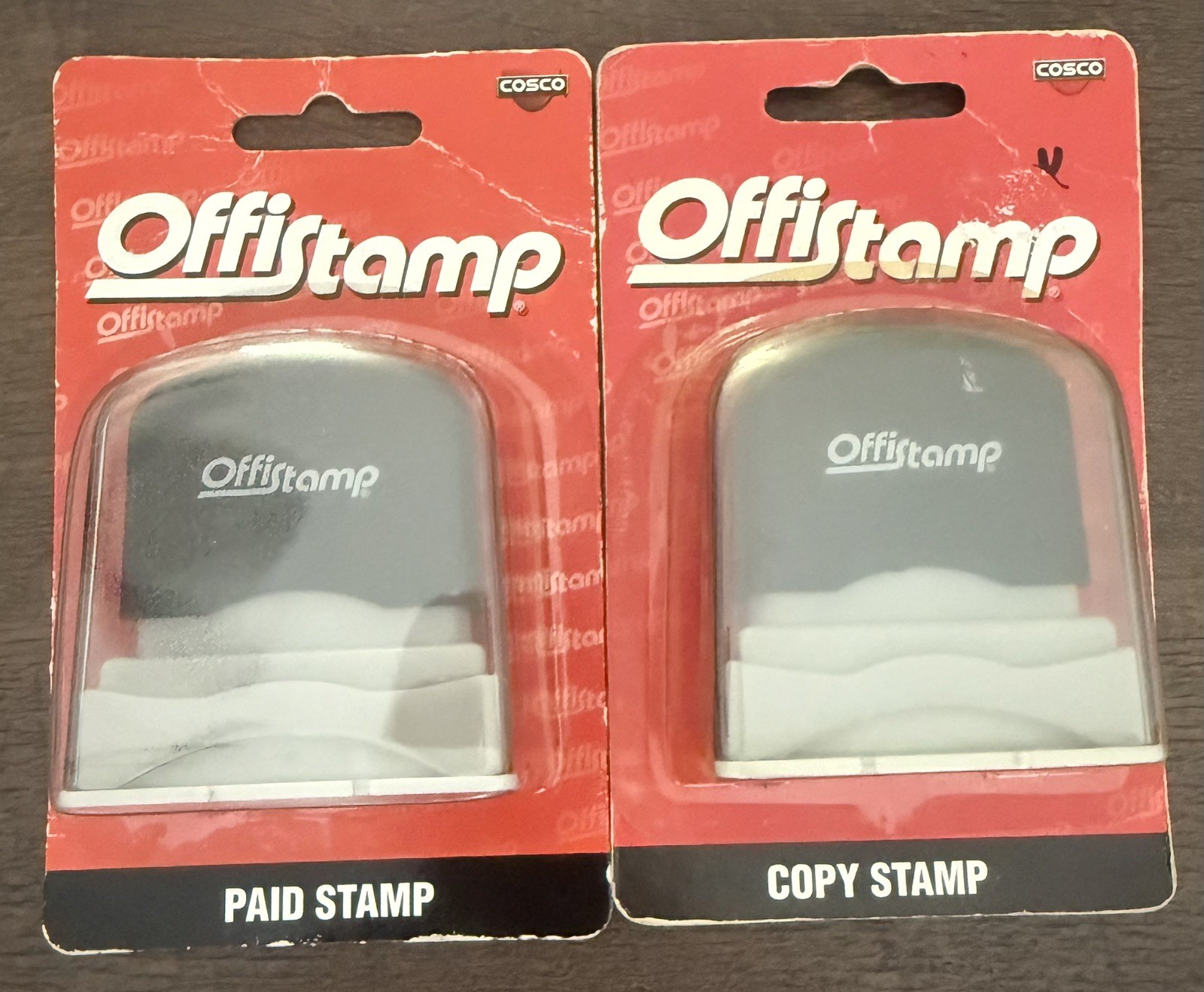 NEW Set of 2 OFFICE DEPOT PAID/COPY Pre-inked stamps. FAST SHIP!!!!