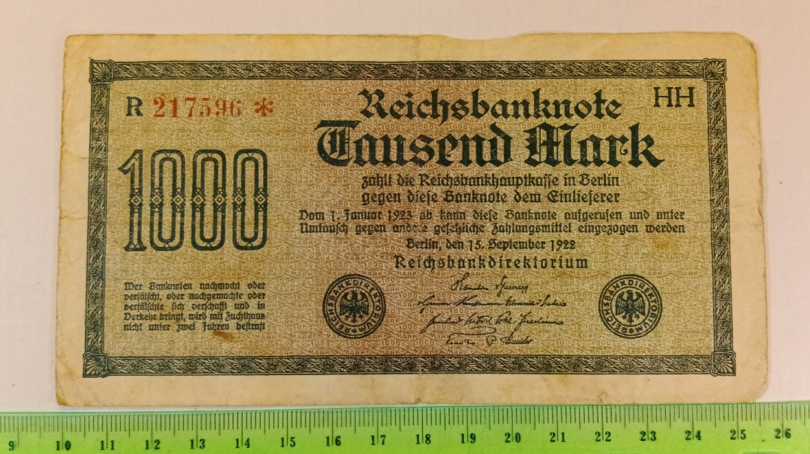 Germany 1922 1000 Mark Circ Fair