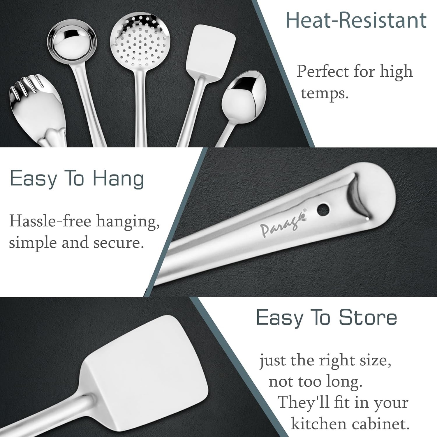 Parage 5 Pieces Stainless Steel Kitchen Tools Set for Kitchen