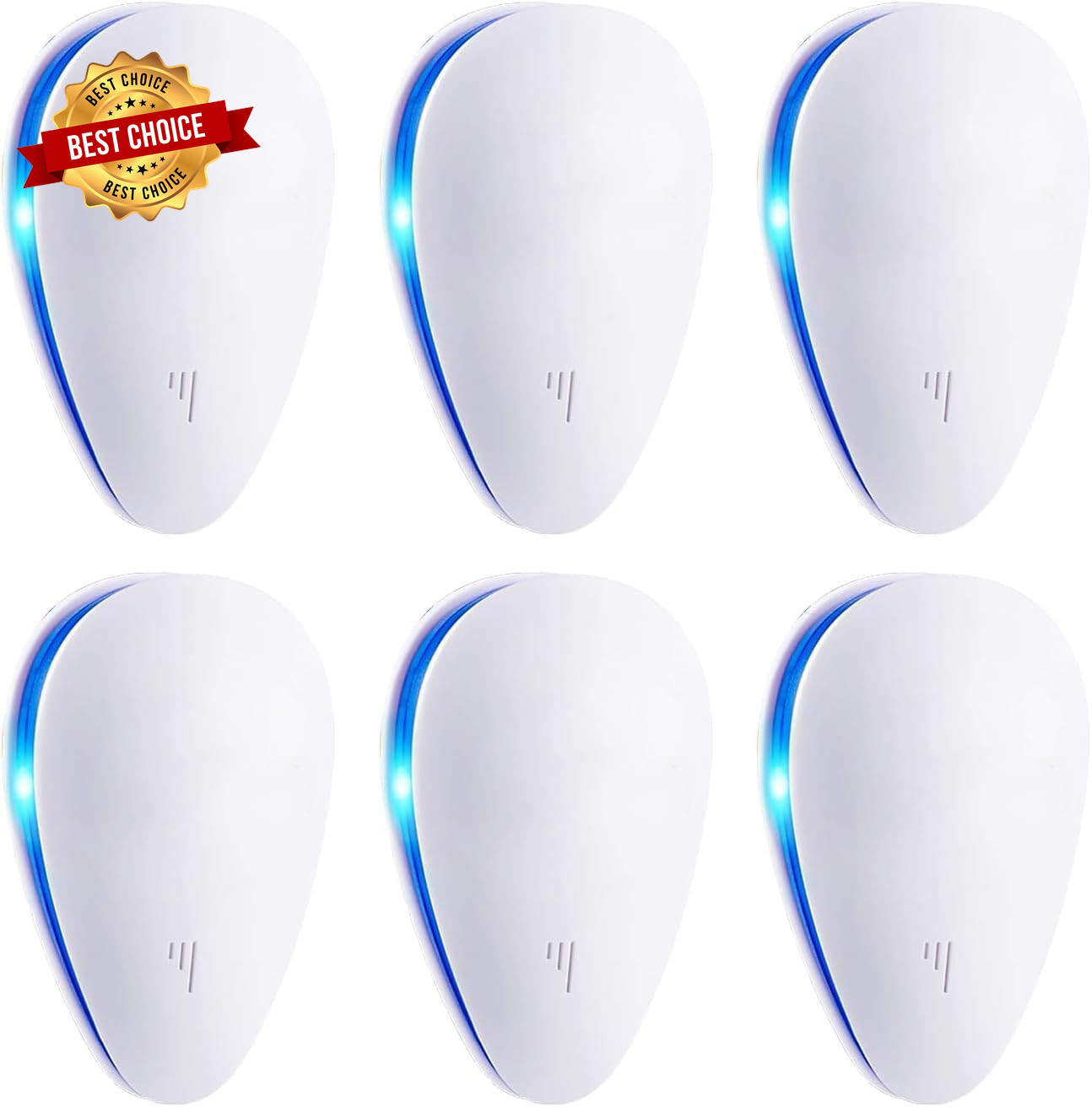 Ultrasonic Pest Repeller 6 Pack Indoor Plug In Bug Rodent Control Device