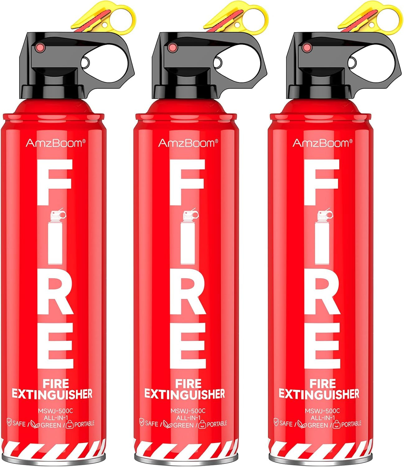 Fire Extinguisher for Home, Car, Kitchen, and Boat 3-Pack, Portable Extinguishin