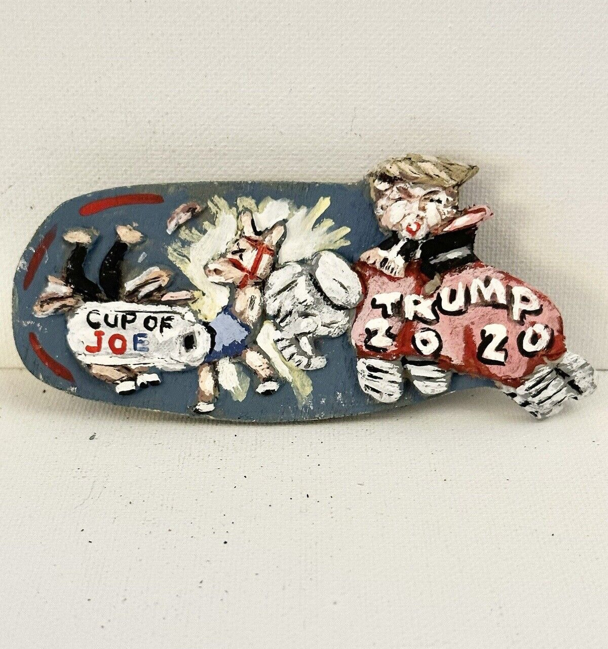 Trump 2020 Presidential Campaign Political Pinback Button by Artist Alan Ferster