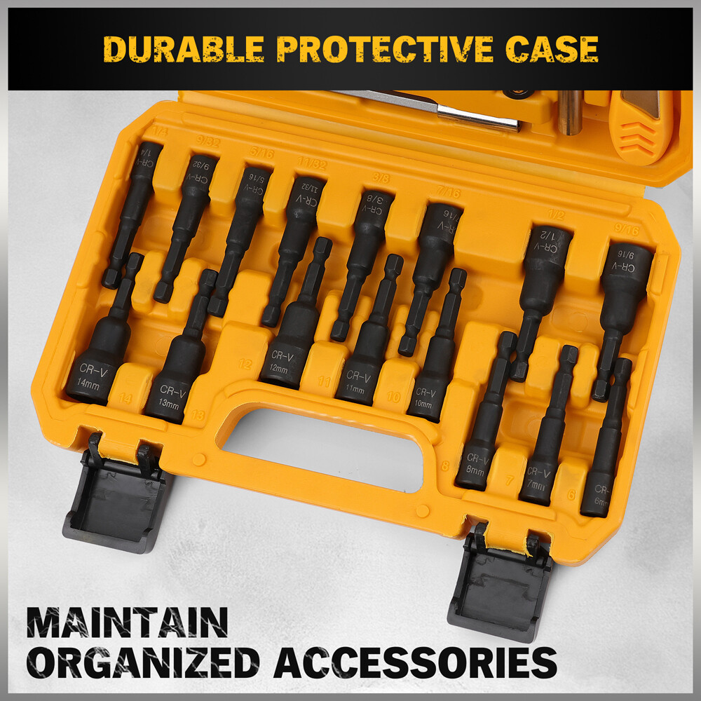 47-Piece Magnetic Nut Driver & Screwdriver Bit Set - Strong Magnetic Nut Drivers
