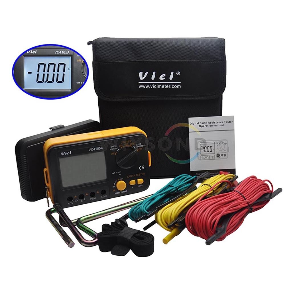VC4105A Digital multimeter Earth Ground Resistance Voltage Tester Meter