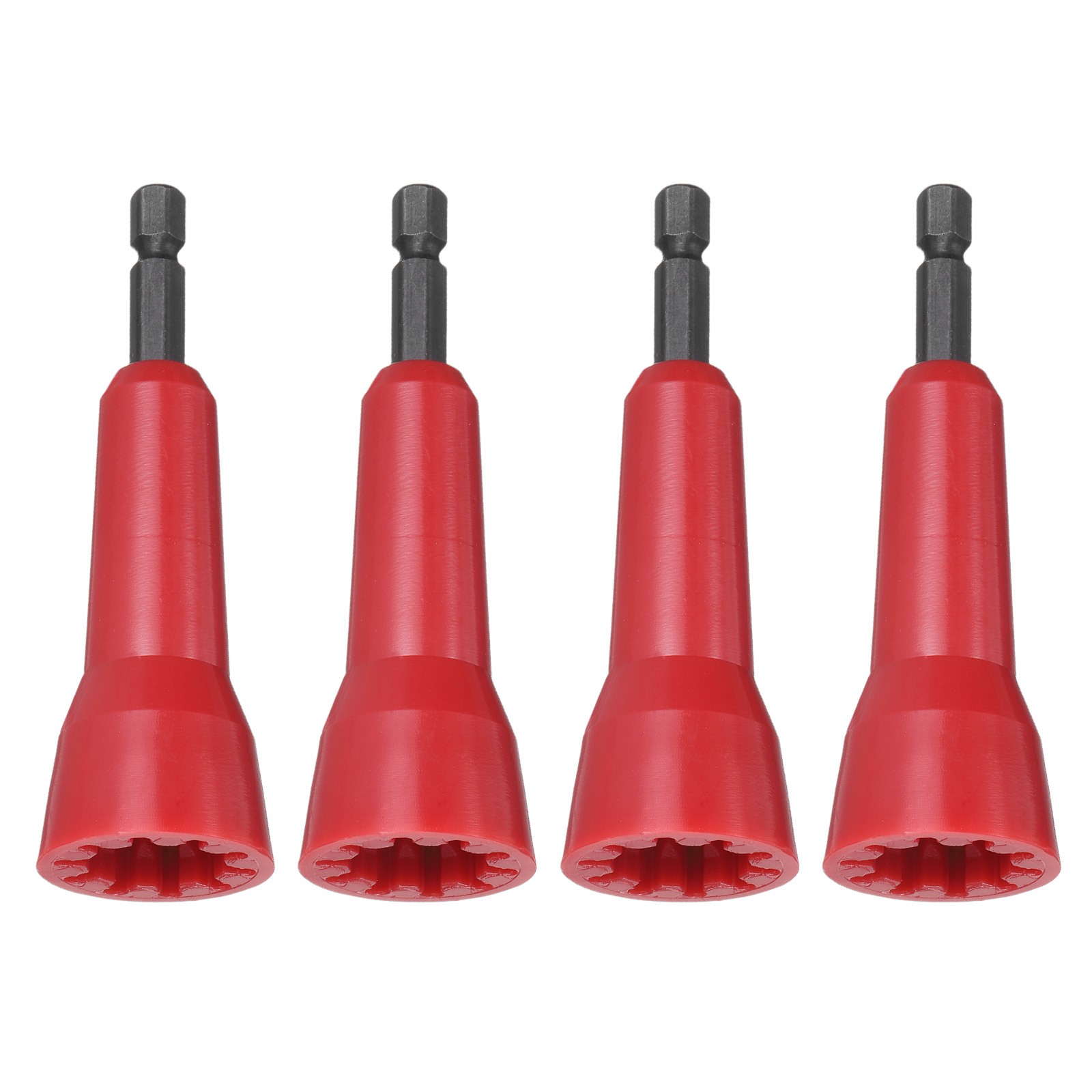 4pcs Electrical Wire Twisting Tool for Drill with 1/4 Inch Hex Shank, Red