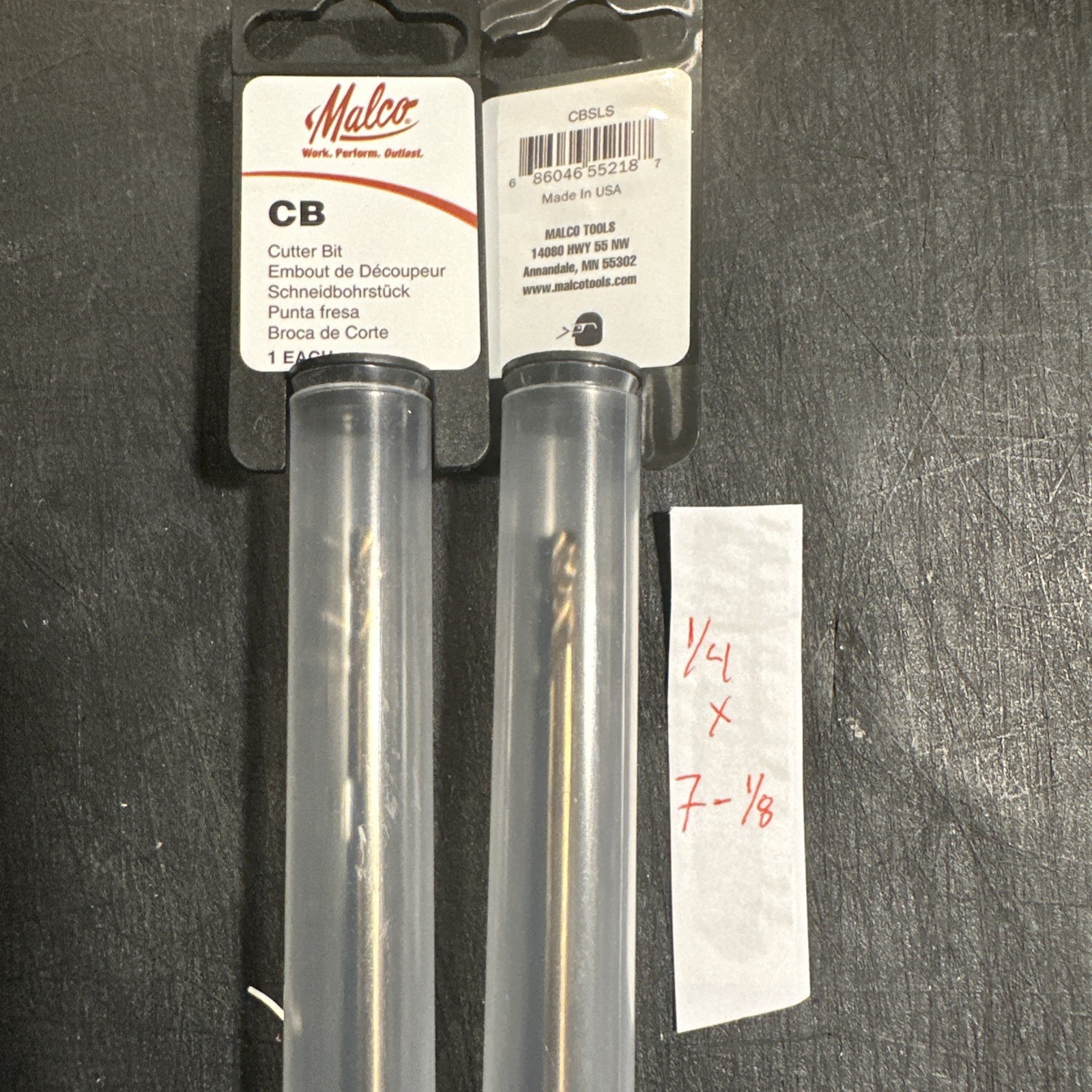 Two MALCO MALCO-CB Hole Cutter Replacement Bit (366)