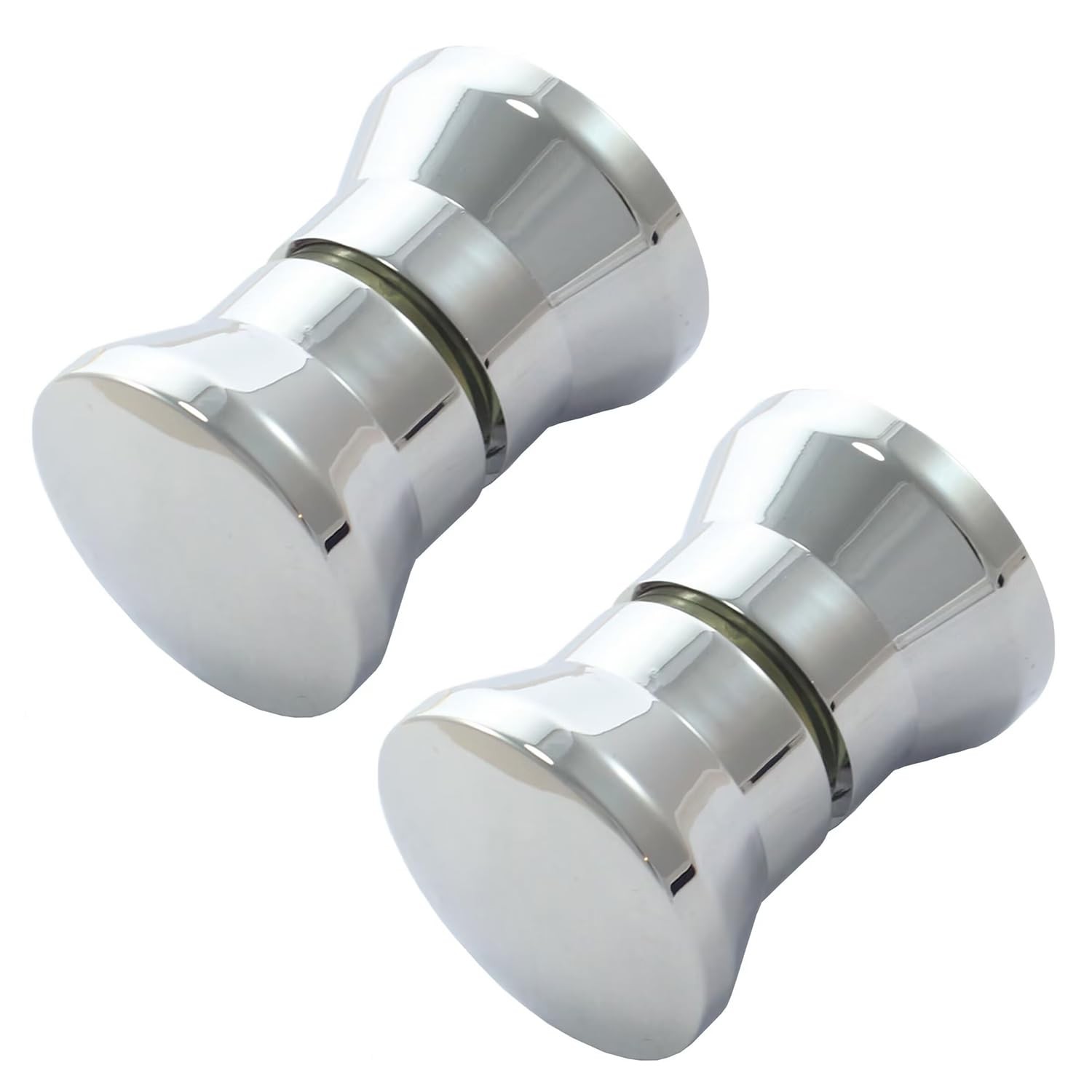 Shower Door knob Handle, 2 Pairs Round Chrome Glass Handle Pull Xt-02ls