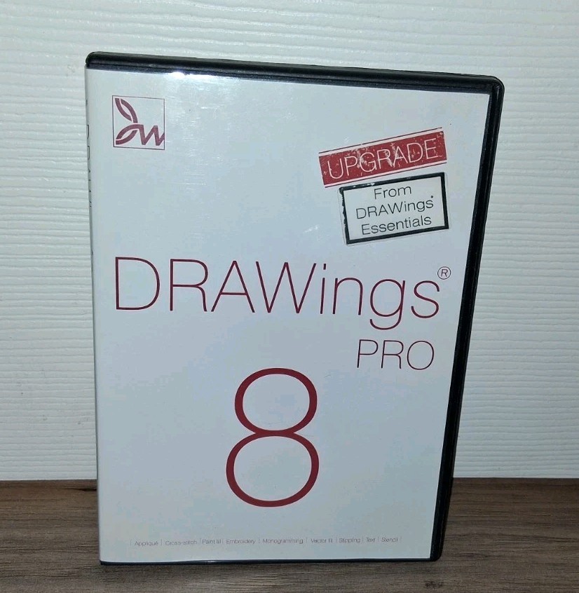 DRAWings PRO 8 Essentials and DRAWings 8 PRO Upgrade Sewing Software