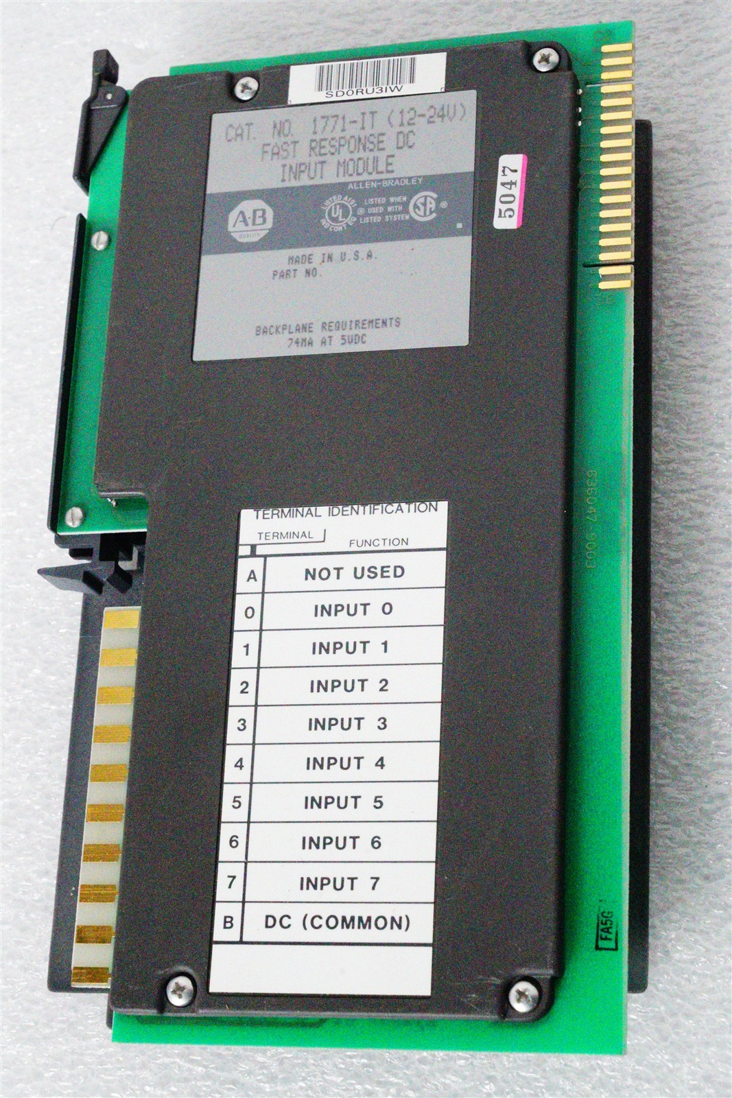 Allen Bradley 1771-IT (12-24V) Fast Response DC Input Module Series B
