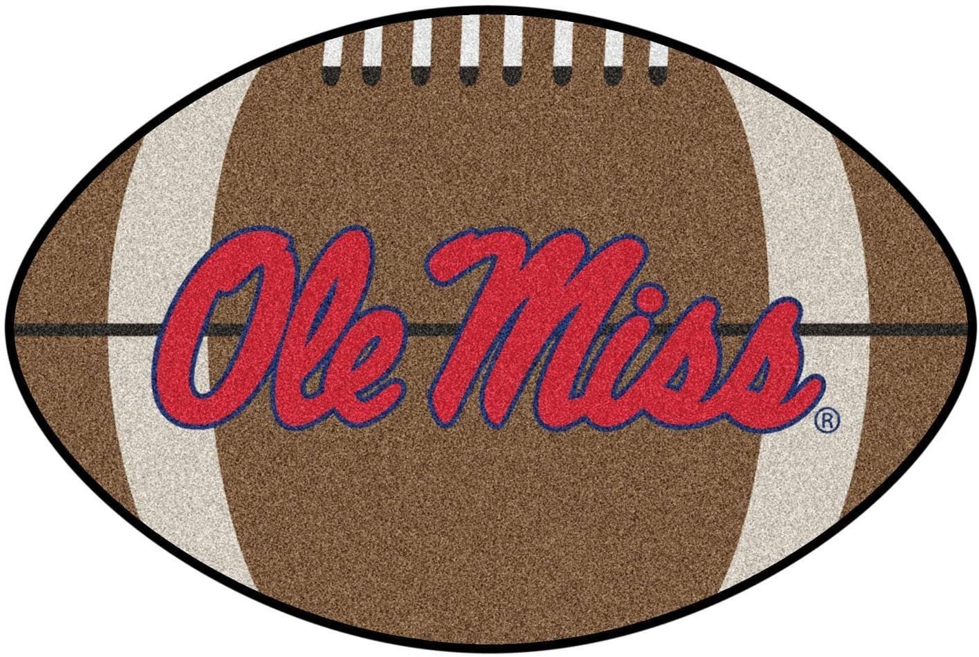 University of Mississippi Ole Miss Rebels Floor Mat Area Rug, 20x32 Inch, Non-Sk