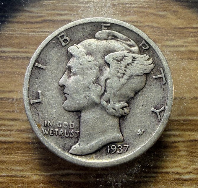 1937-S Mercury Dime - Actual Silver Coin Shown - Free Shipping & Tracking INV399