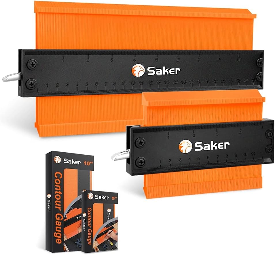 Saker Contour Gauge Duplication-Adjustable Lock-Precisely Copy Irregular Shap...