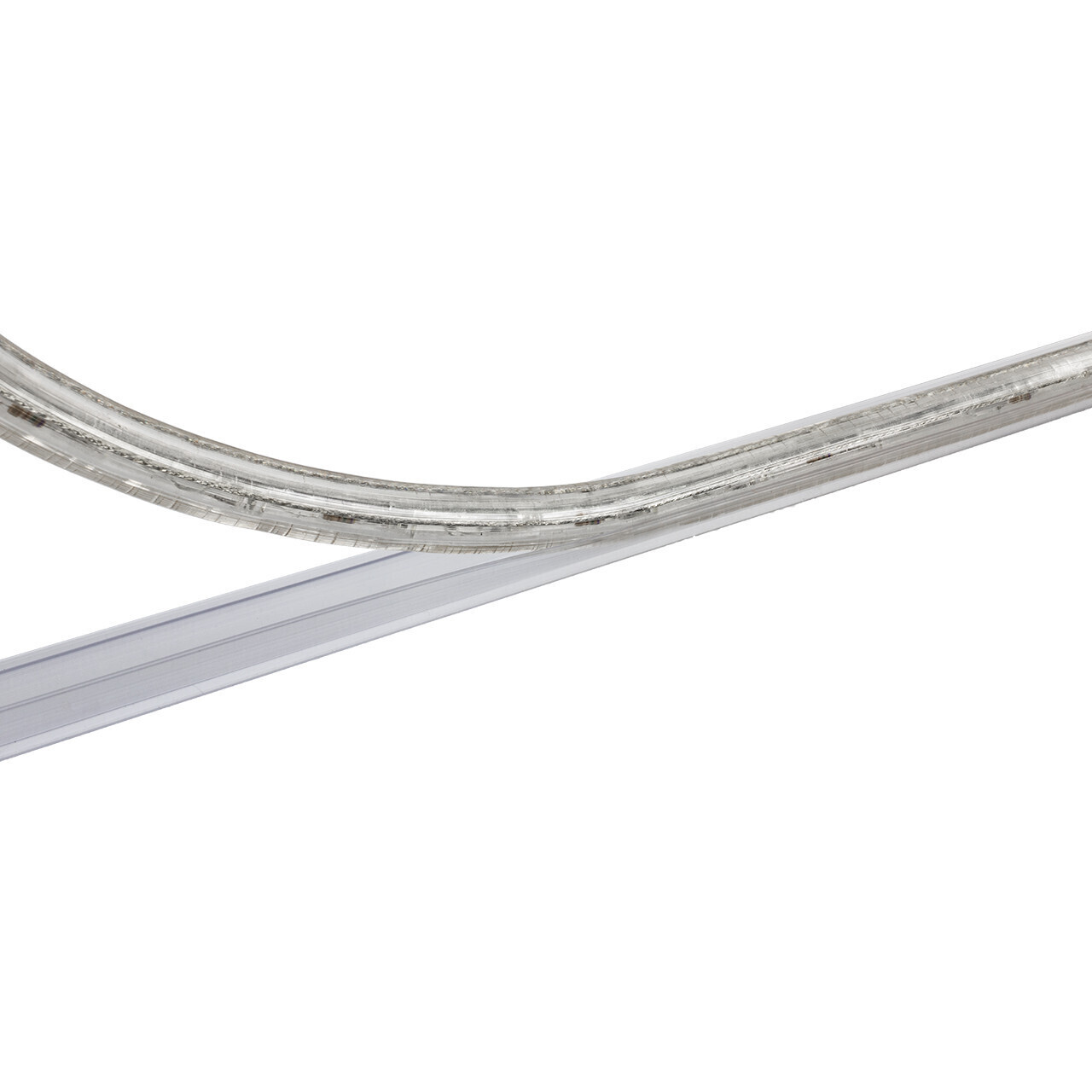 24 Inch x 3/8 Inch Rope Light Mounting Track - Clear PVC Channel (10 Pack) - 12/