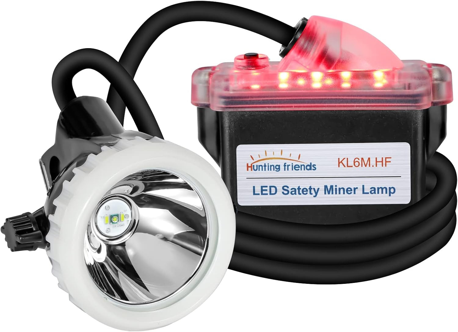 Superbright LED Mining Headlight,High Lumen Rechargeable Miner Lamp Hard Hat wit