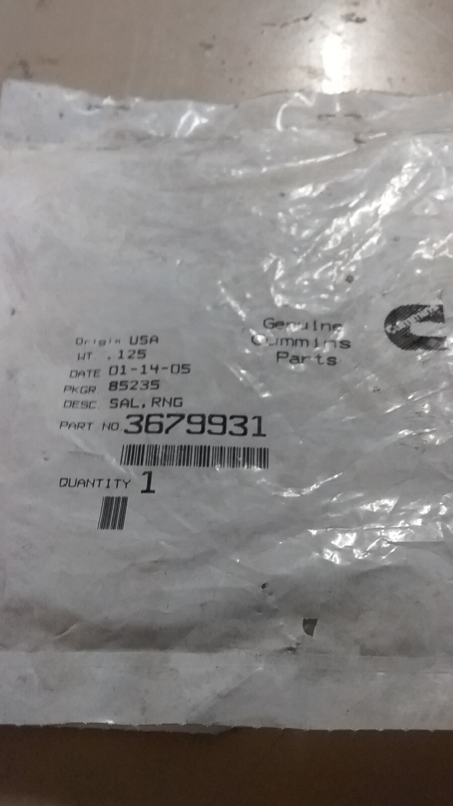 Cummins ISX cam shaft cover gasket seal #3679931