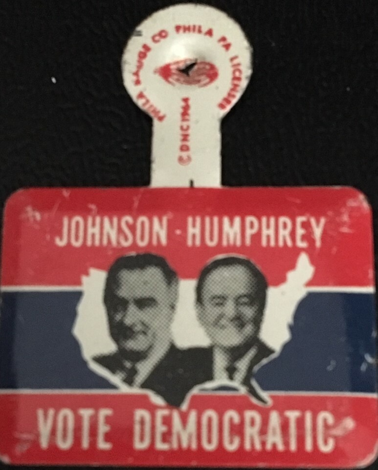 1964 Johnson & Humphrey Tabs from Presidential Campaign ”New Political Stock”