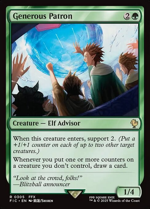 Generous Patron 305 R Normal FIC MTG NM