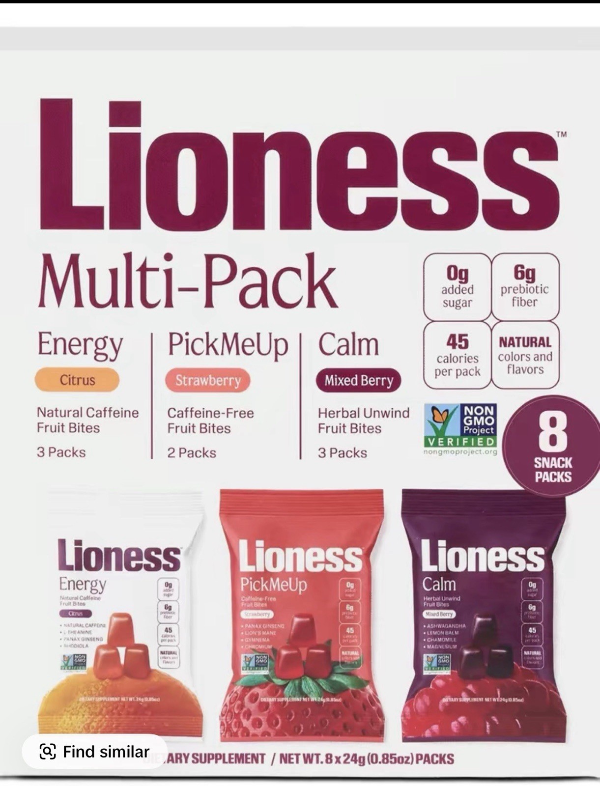 Lioness Functional Energy Chews Variety 8 Pk Energy, Pick Me Up, Calm