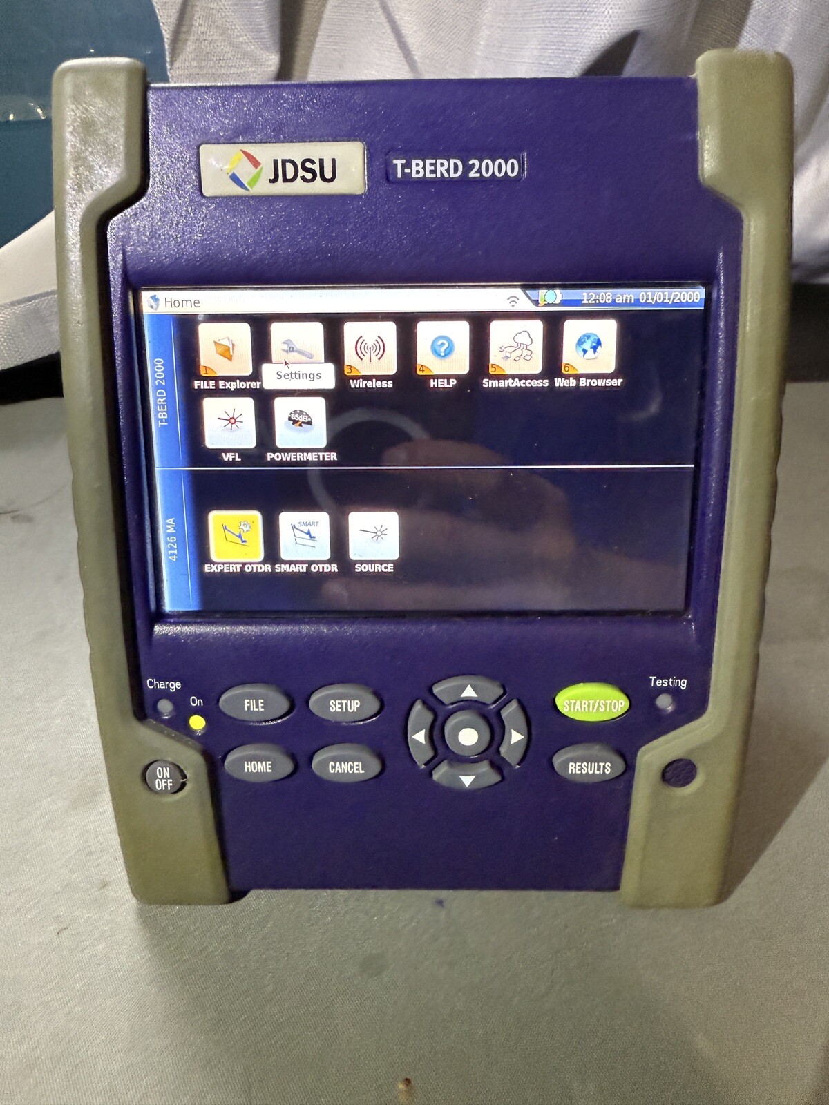 JDSU/VIAVI T-Berd 2000 4126 MA SM OTDR 1310/1550 w/OPM/VFL Light Sources