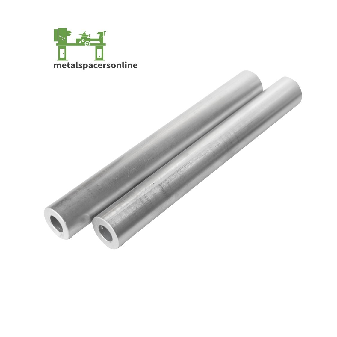 Aluminum Spacer-Tubing- 1" OD x .40" ID x 8" Long--Fits M10 or 3/8" Bolts