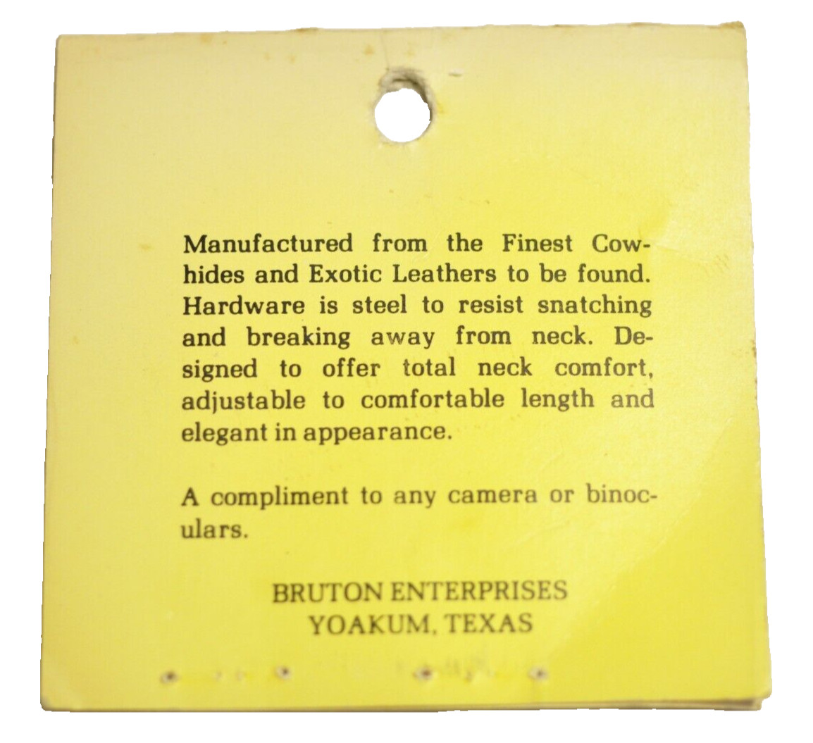 The Bruton Sling leather camera strap. NOS.