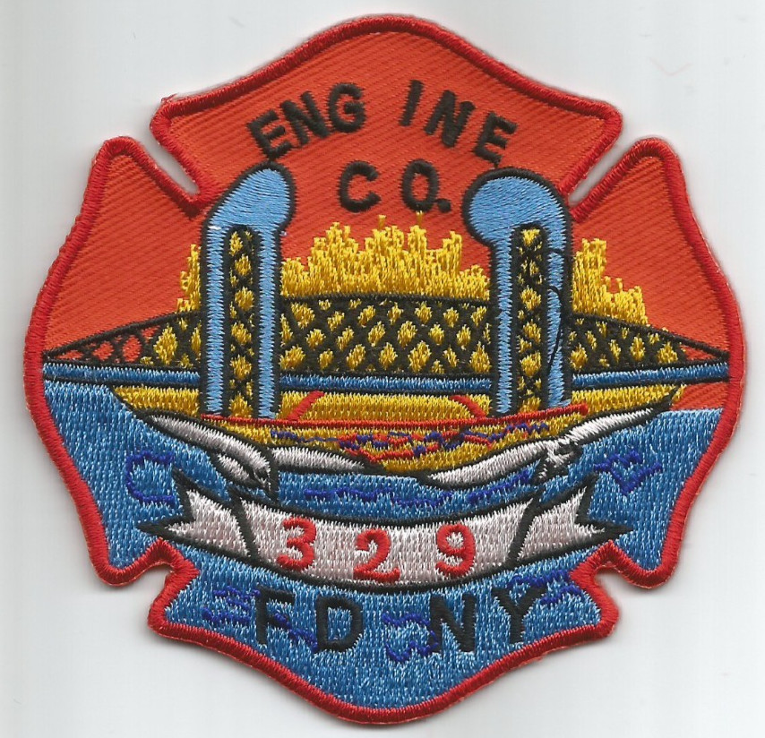 New York City - FDNY Engine - 329 "Bridge", NY (3.5" x 3.5") fire patch
