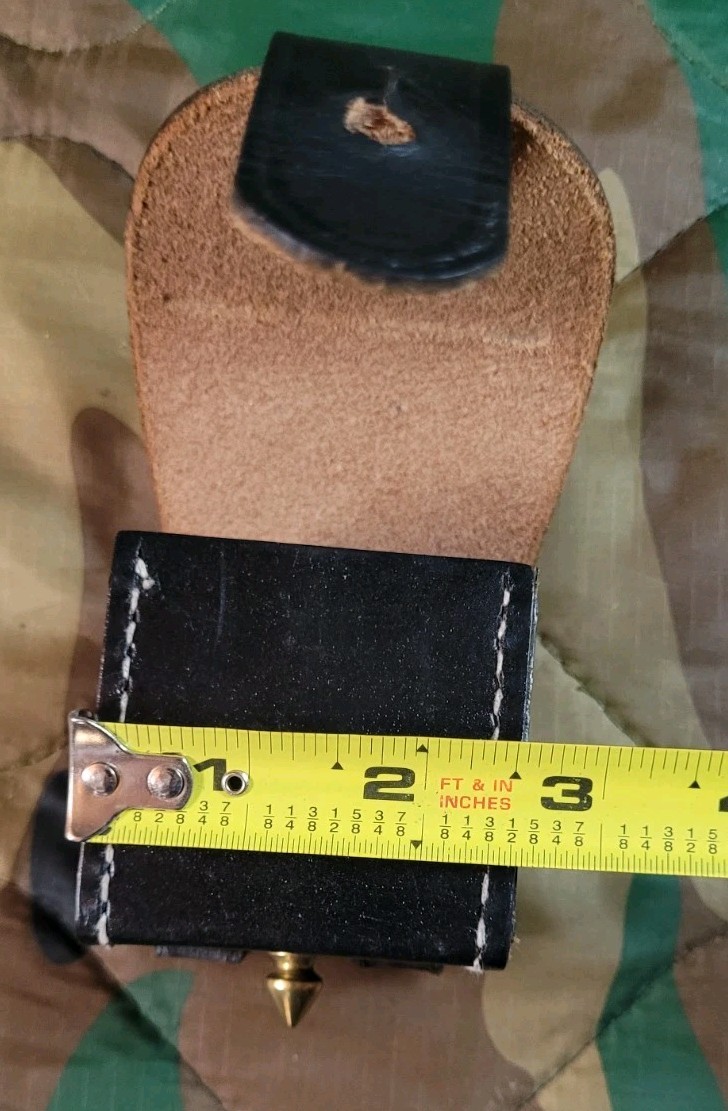 Muzzleloader Cap Or Ball Belt Pouch Black Leather Owb