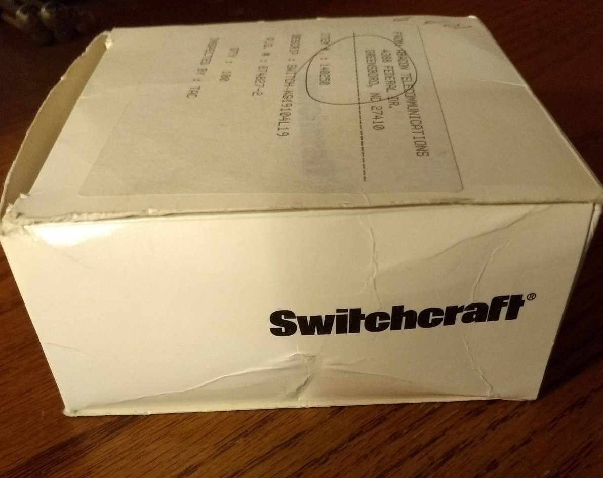Qty 5-Switchcraft-KS19104L19 Switch, PCB mount slide