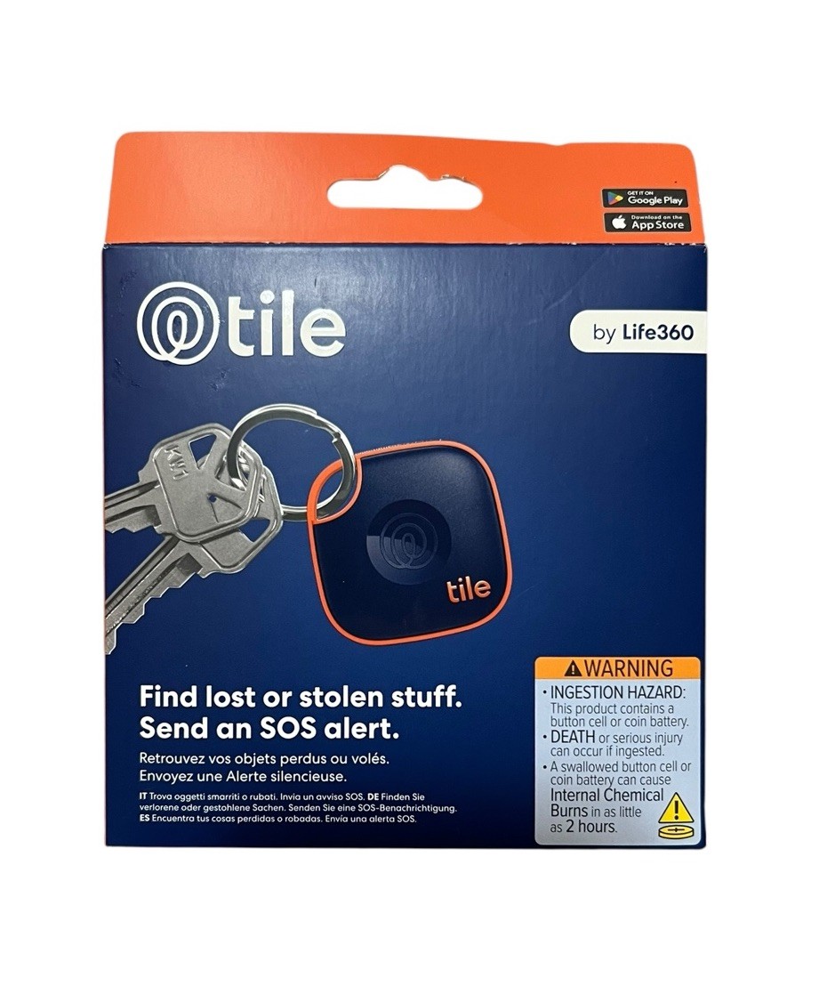 Tile Mate by Life360 Bluetooth Key Finder Navy Blaze (1-Pack) New/Sealed