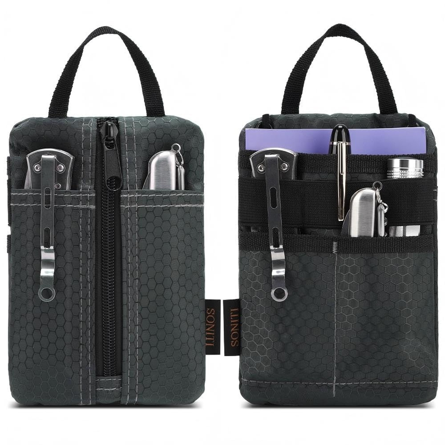 EDC Pouch, Enhanced 3-Layer Fabric - Slim & Compact Pocket Organizer, EDC Too...