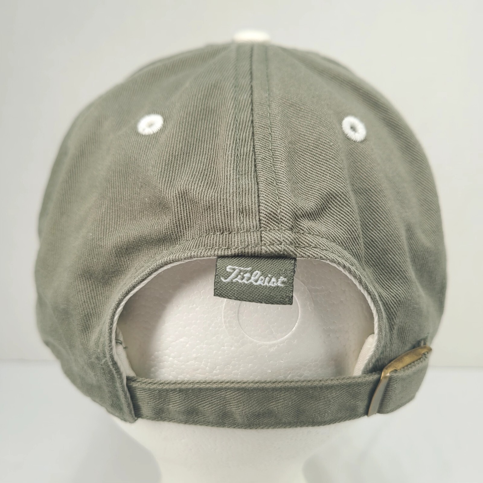 Titleist Hat Golf Strapback Cap Olive Green Relaxed-Fit Adjustable