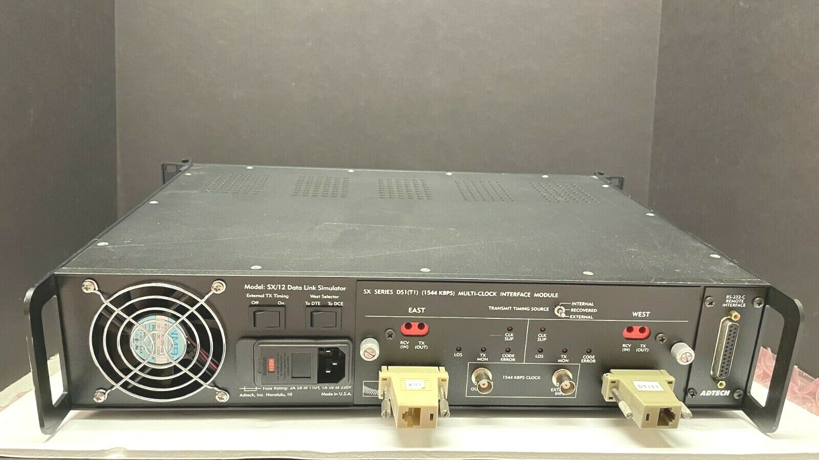 ADTECH SX/12 DATA LINK SIMULATOR (MODEL SX/12-1)