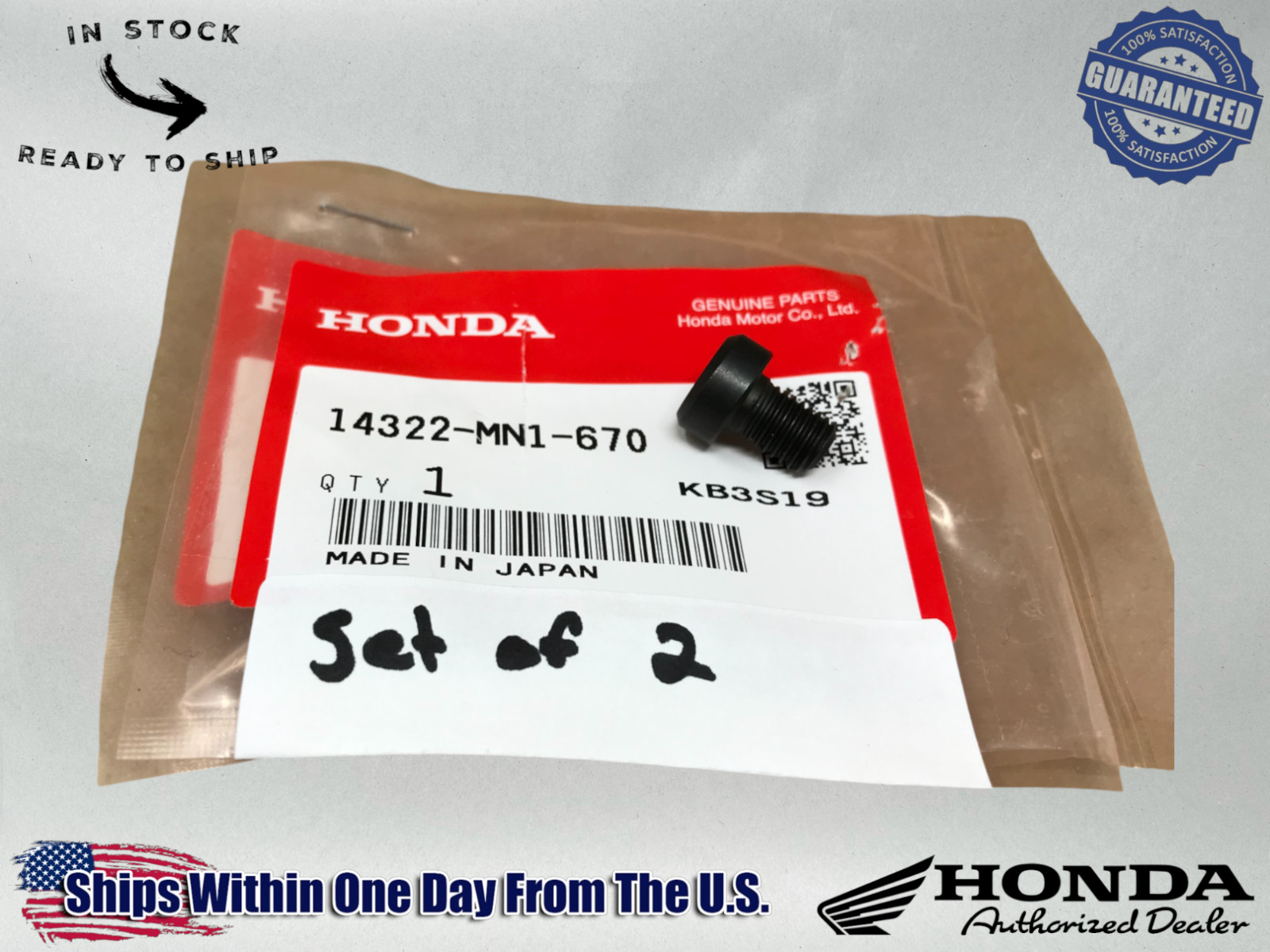 2 Honda OEM Cam Sprocket Bolts CRF450R CRF450RX XR600R 14322-MN1-670