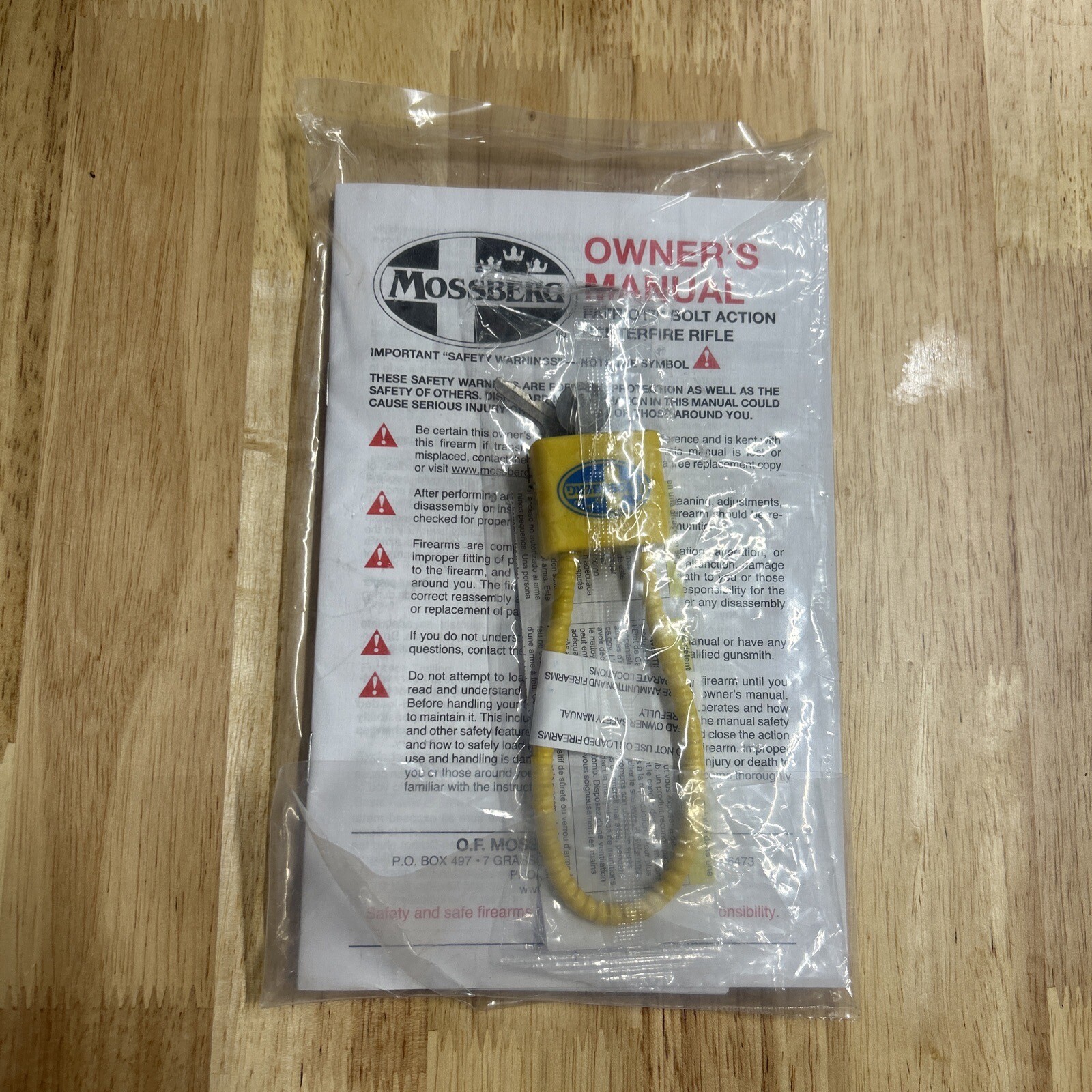 Mossberg Cablelock # 95507 Yellow Single Gun Lock Safety NEW